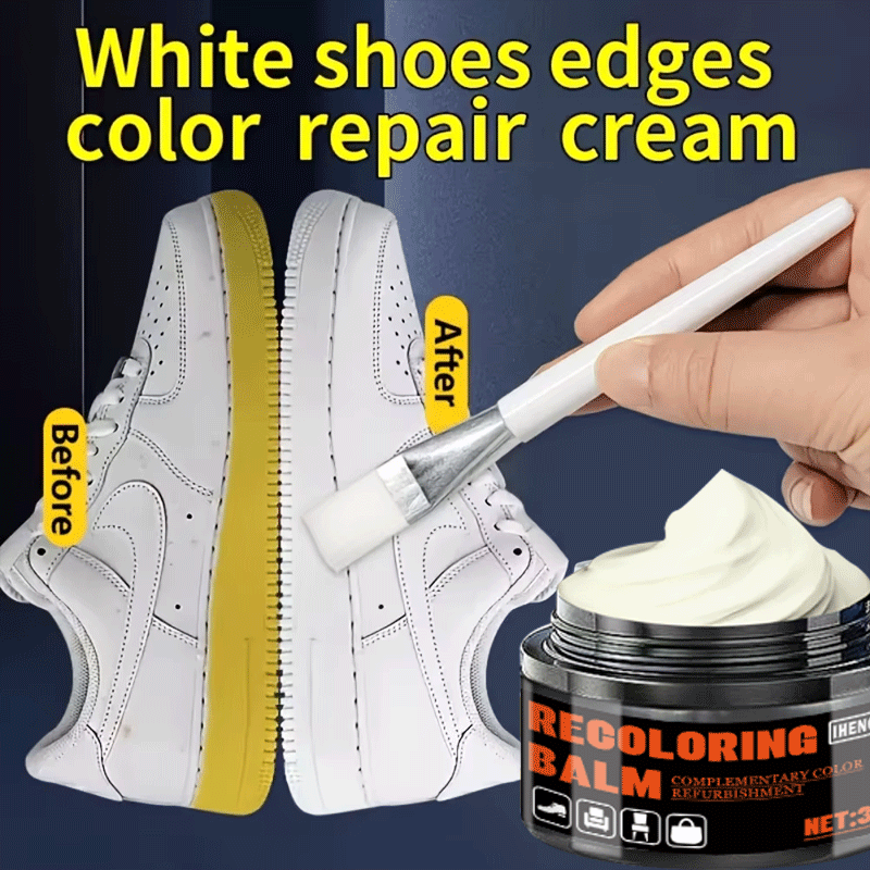 Sneaker Care Kit - น้ำยาฟื้นฟูขอบรองเท้าสีขาวใหม่ 35 กรัม - ครีมซ่อมรองเท้าระดับมืออาชีพ สำหรับรองเท้าผ้าใบ