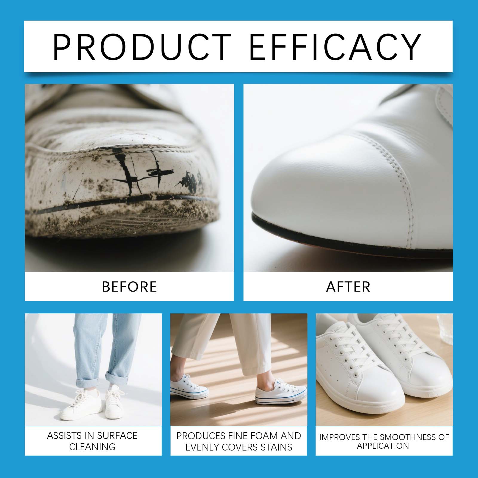 ครีมทำความสะอาดรองเท้าสีขาว น้ - Sneaker Care Cleaner บทวิจารณ์และราคา